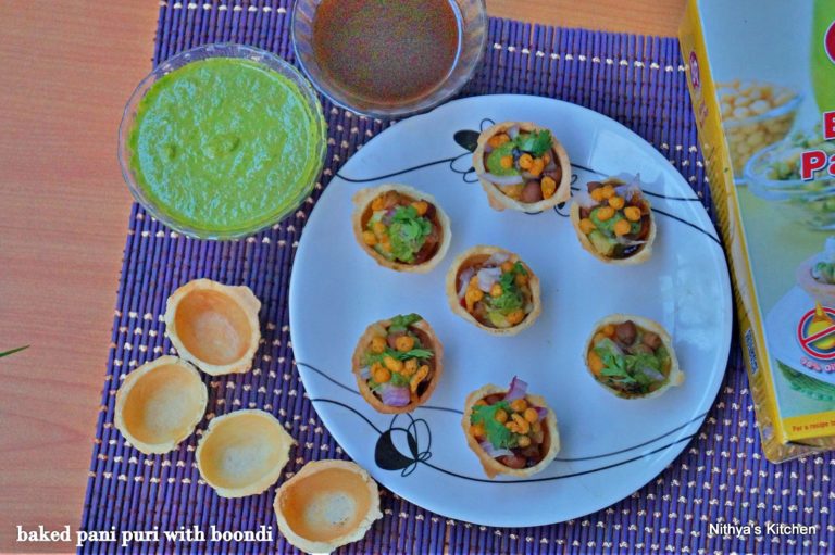 BAKED PANI PURI WITH BOONDI